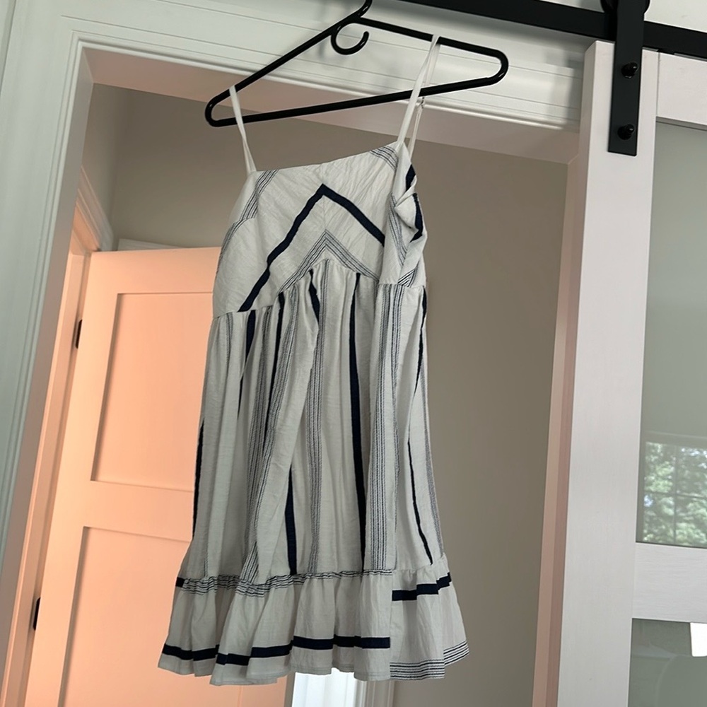 impressions white navy summer dress